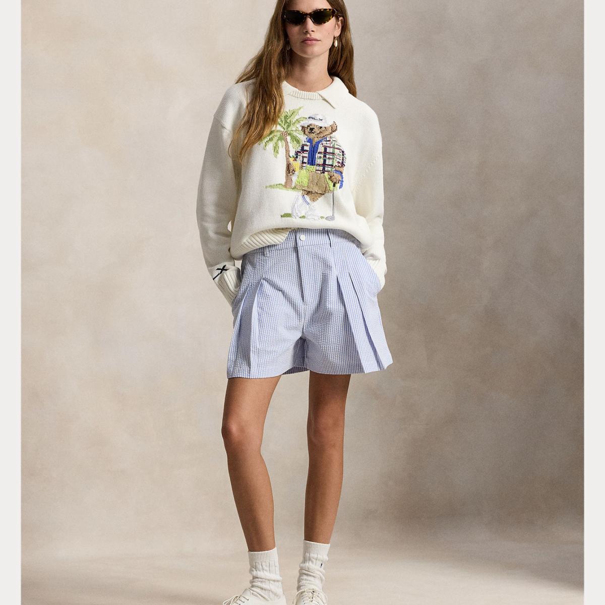 Imagem 0 de Calções de Mulher em Piqué Elástico com Pinças