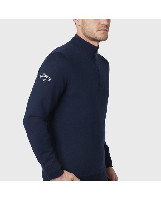 Sweatshirt de Homem Windstopper 1/4 Zipped Sweater Azul-marinho-3