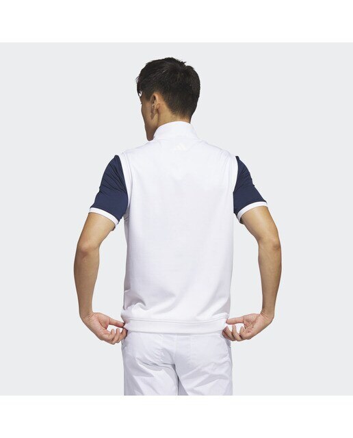 Colete de Homem com Gola Levantada Branco-2