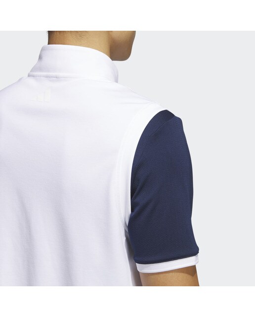 Colete de Homem com Gola Levantada Branco-4