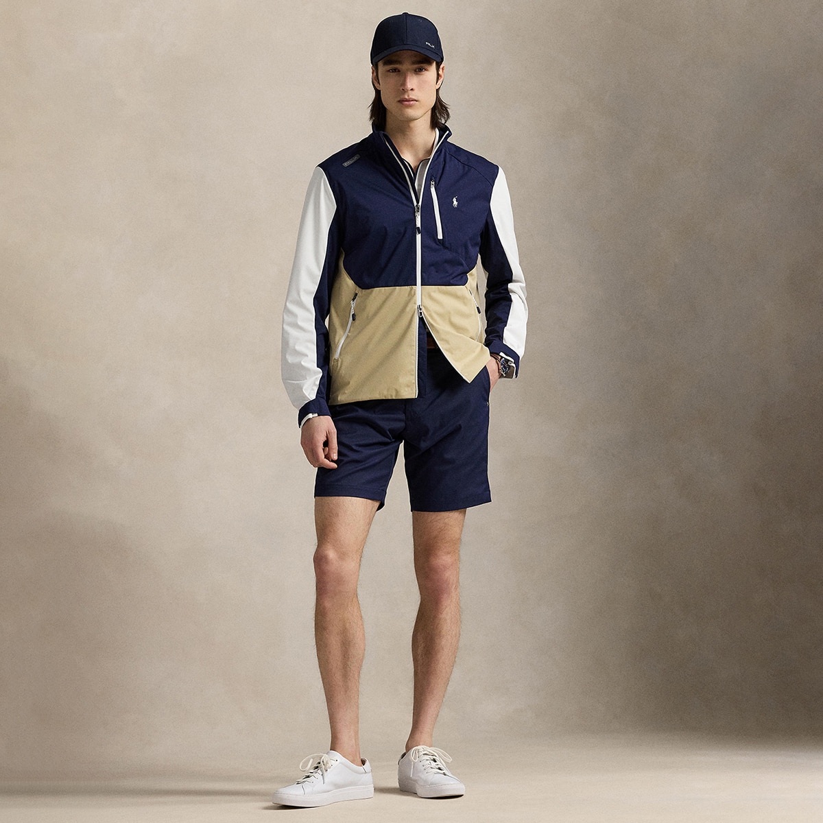 Casaco Impermeável de Homem com Gola Semi Cisne Multicolor-2