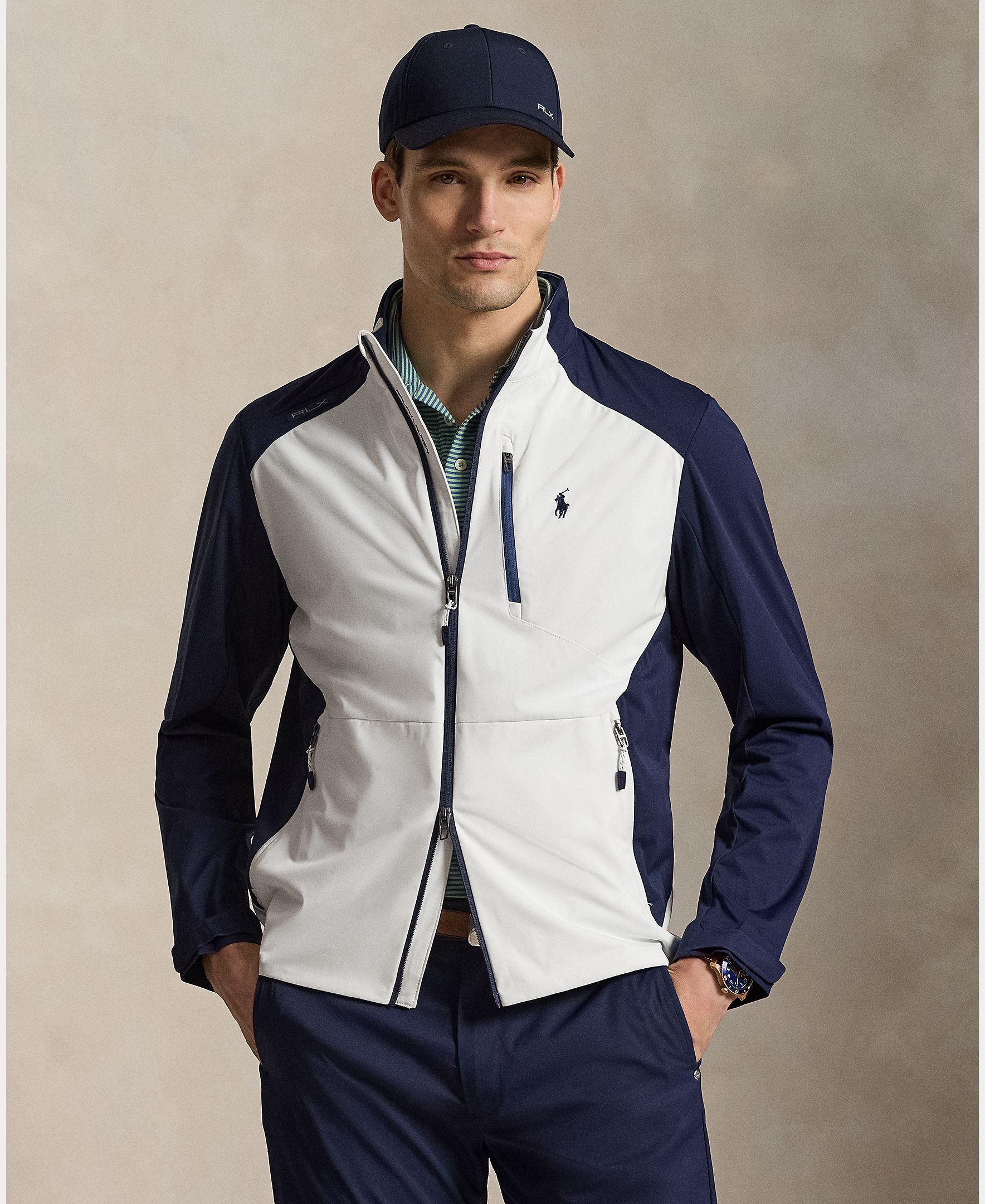 Imagem 0 de Casaco de Homem com Fecho de Correr em Color Block