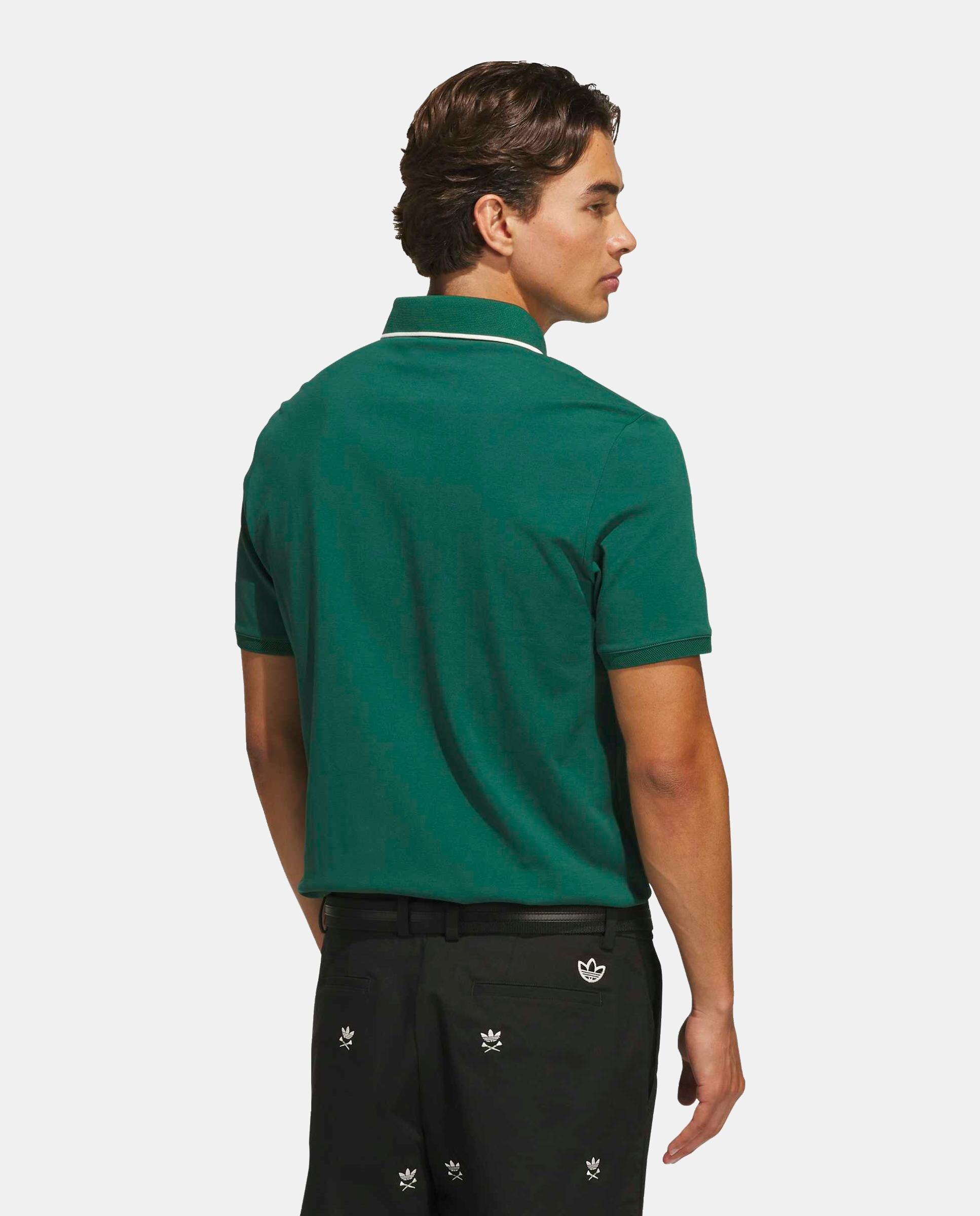 Polo de Golf de Homem Trefoil Originals Verde-2