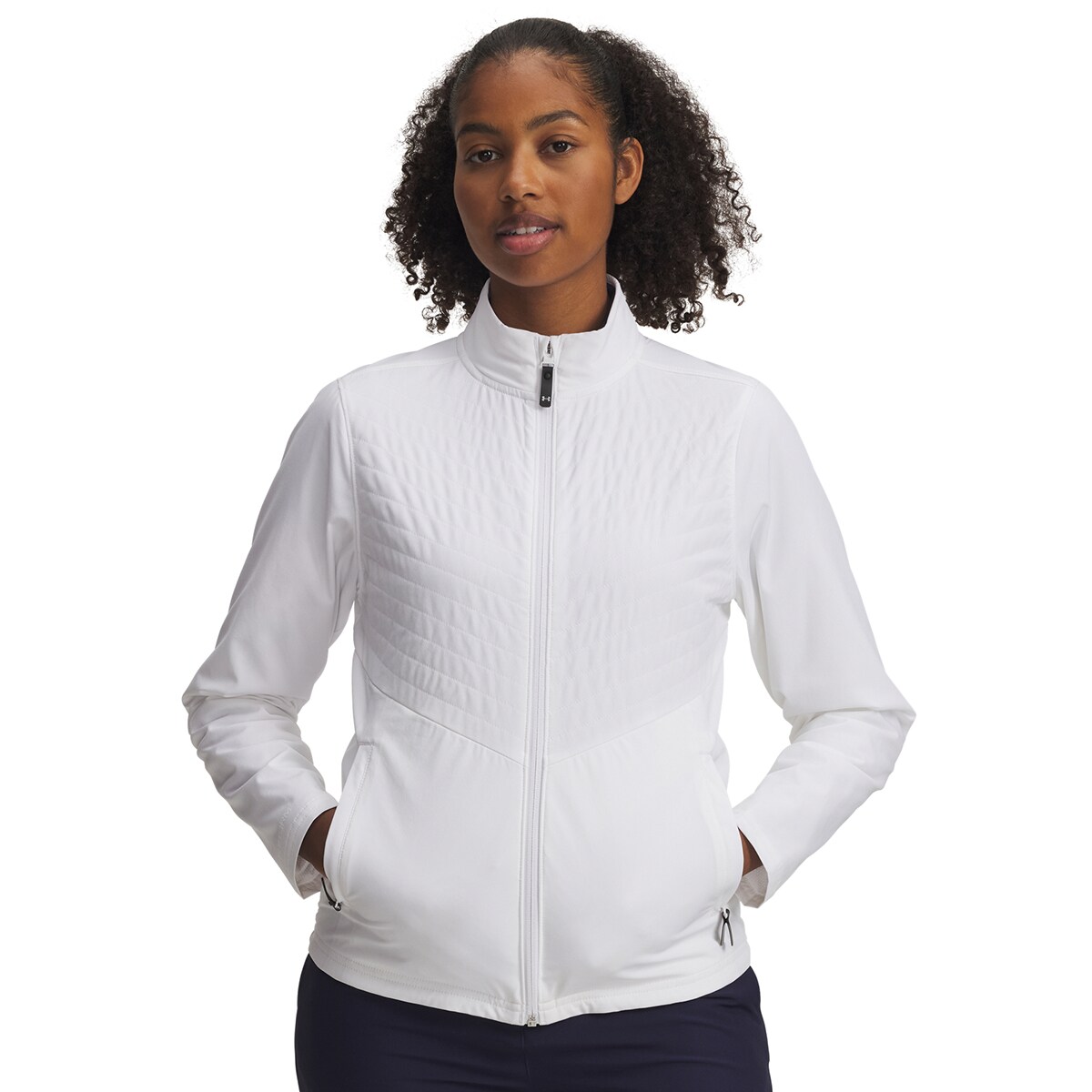 Casaco de Mulher UA Drive Pro FZ Branco-1