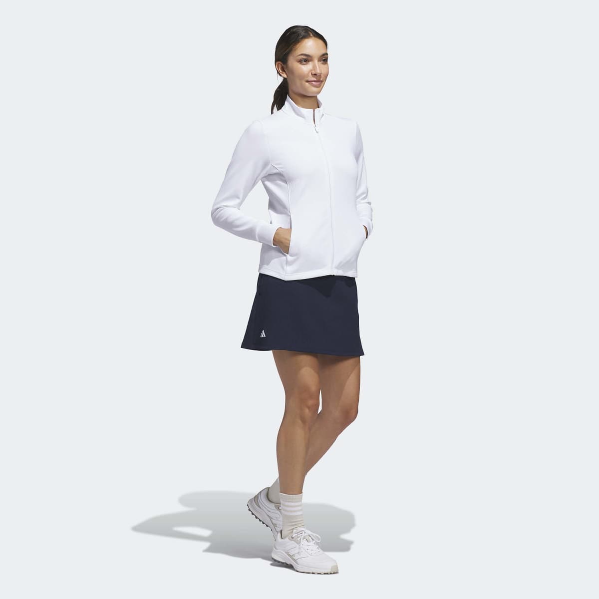 Casaco de Mulher com Fecho de Correr Performance Texture Branco-5