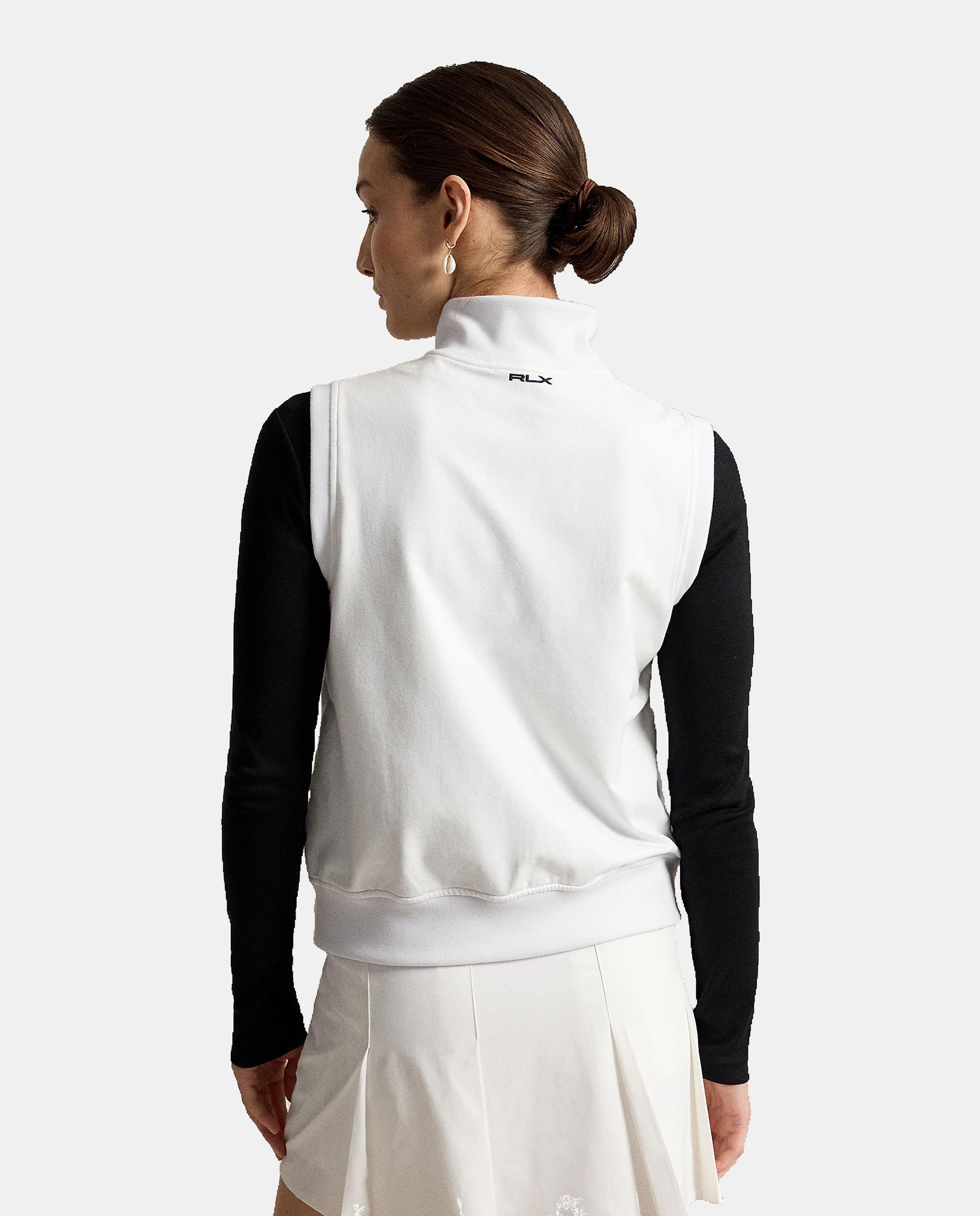 Colete Acolchoado de Mulher com Fecho de Correr Branco-2