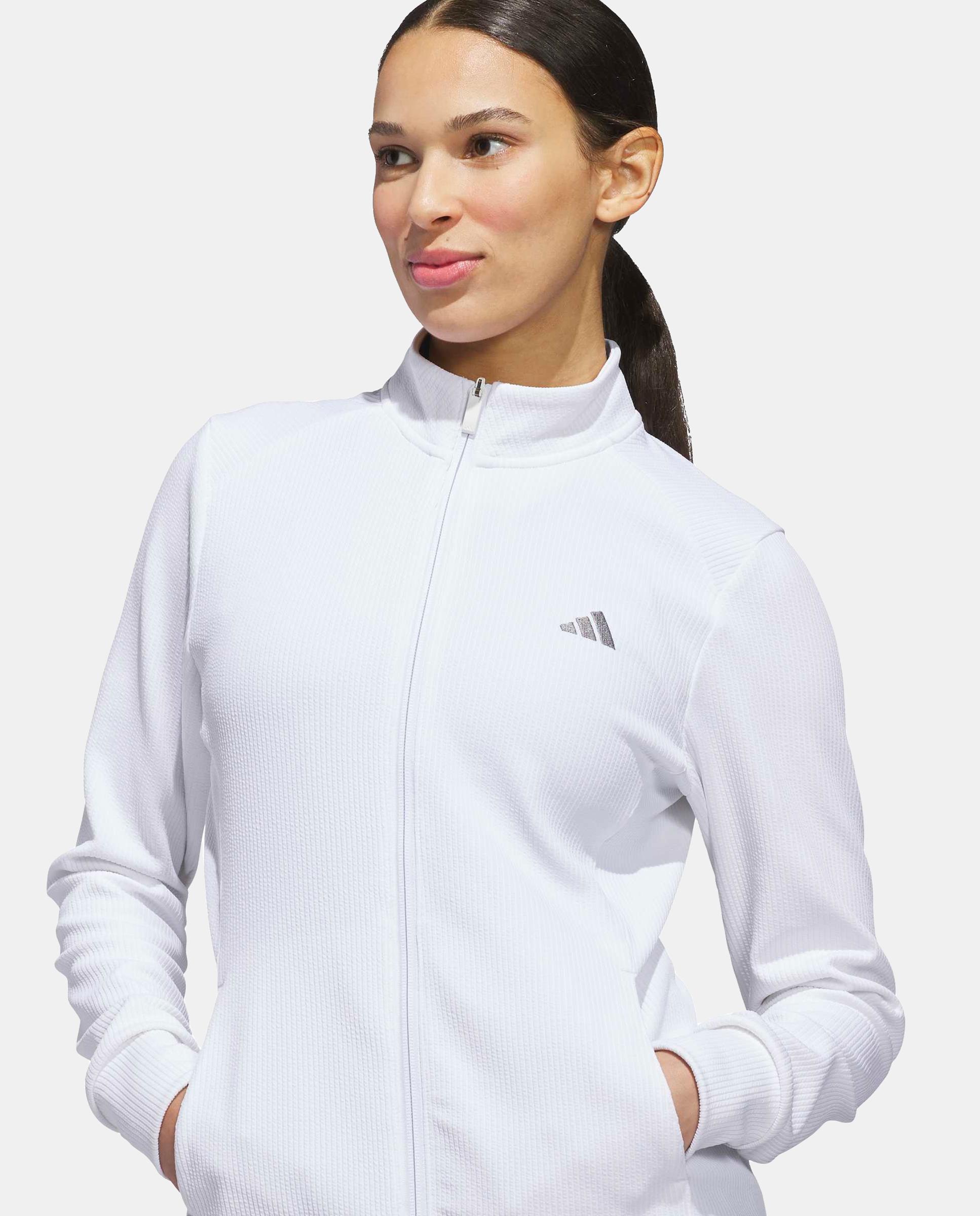 Casaco de Golf de Mulher Adidas Branco-3