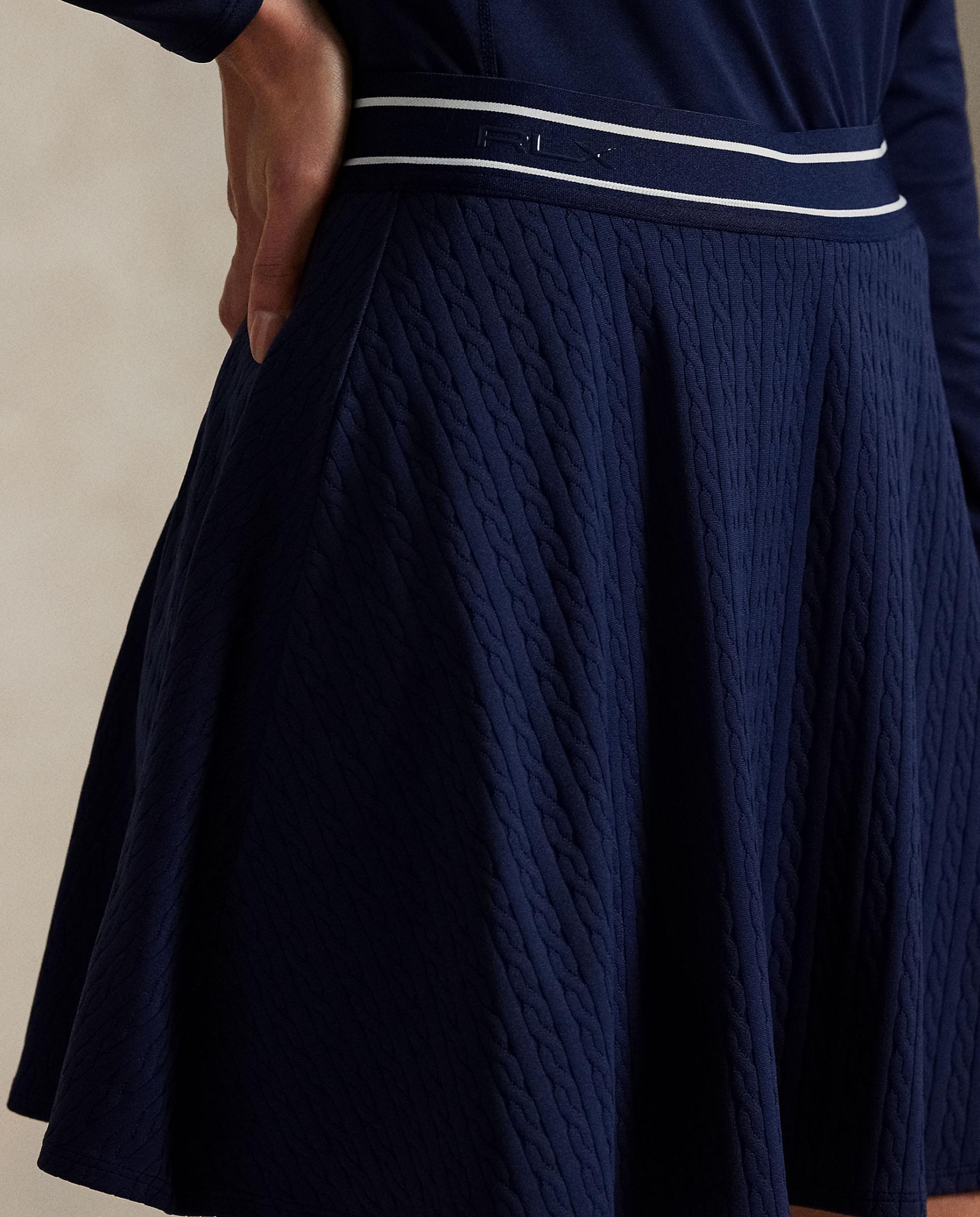 Saia-Calça com Silhueta Evasê Azul-4