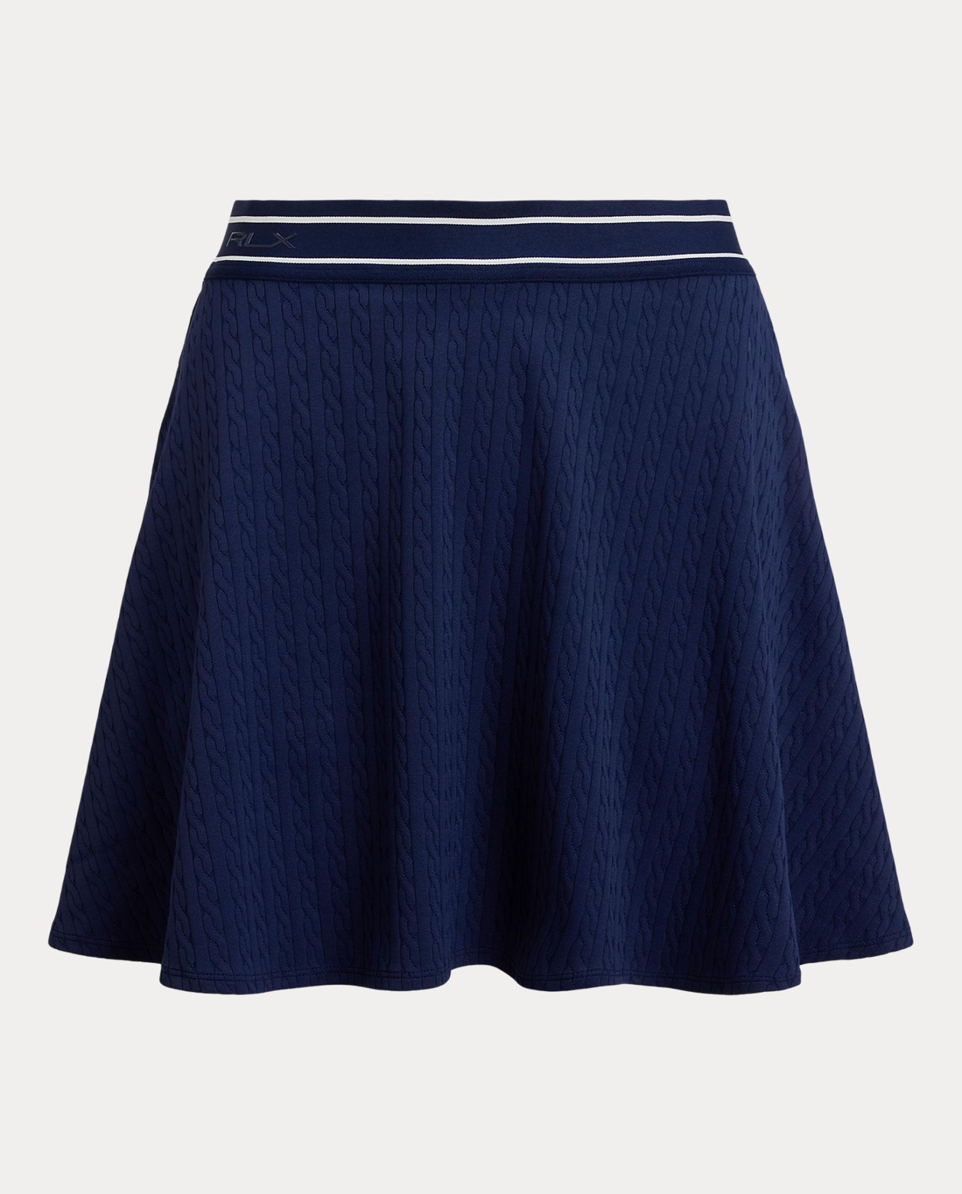 Saia-Calça com Silhueta Evasê Azul-5