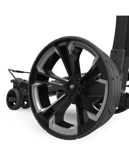 Carro eléctrico de golf RX1 GPS Remote Black Batería Lithium Extendida 295 Wh PowaKaddy Preto-3