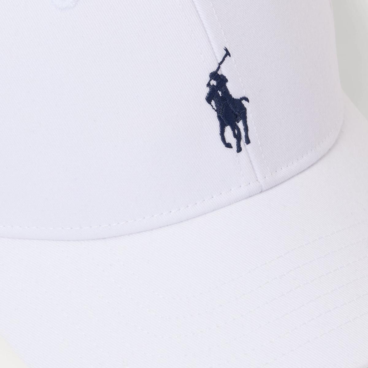 Boné de Sarja de Mulher com Cavalo Bordado Branco-3