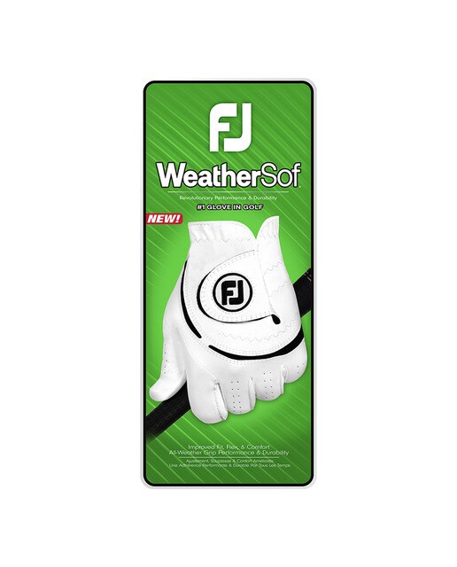 Luva de golfe para destro WeatherSof Branco-3