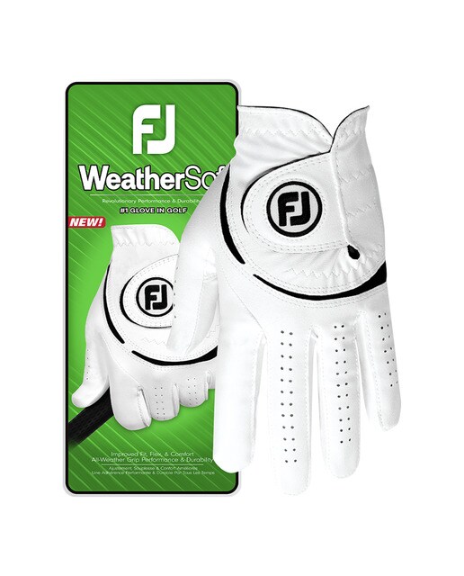 Luva de golfe para destro WeatherSof Branco-4