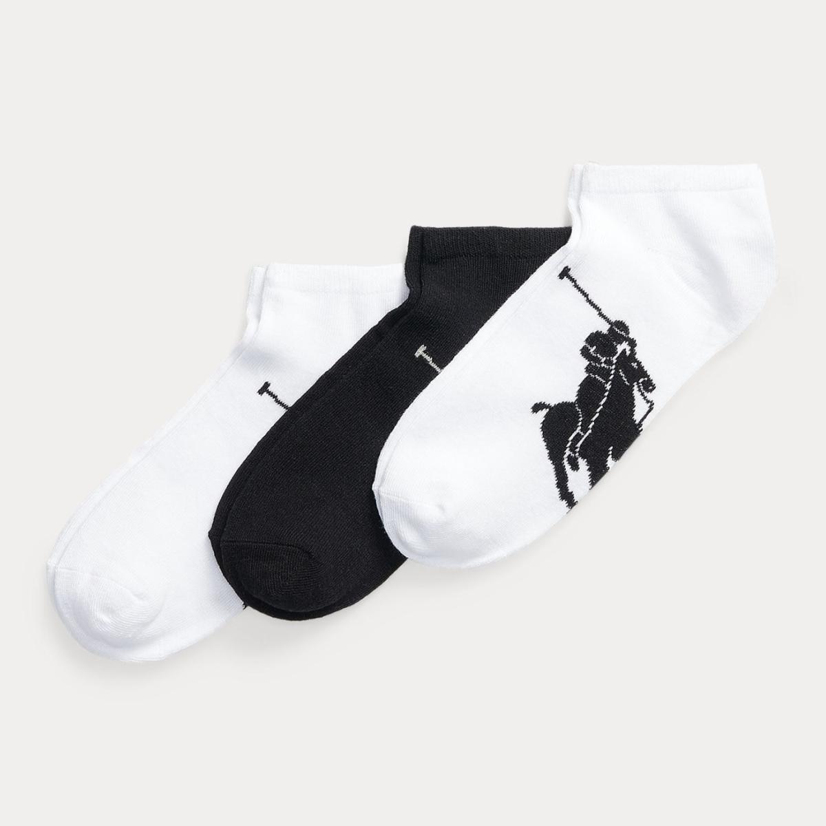3 Pares de Meias com Big Pony Unissexo Multicolor-1
