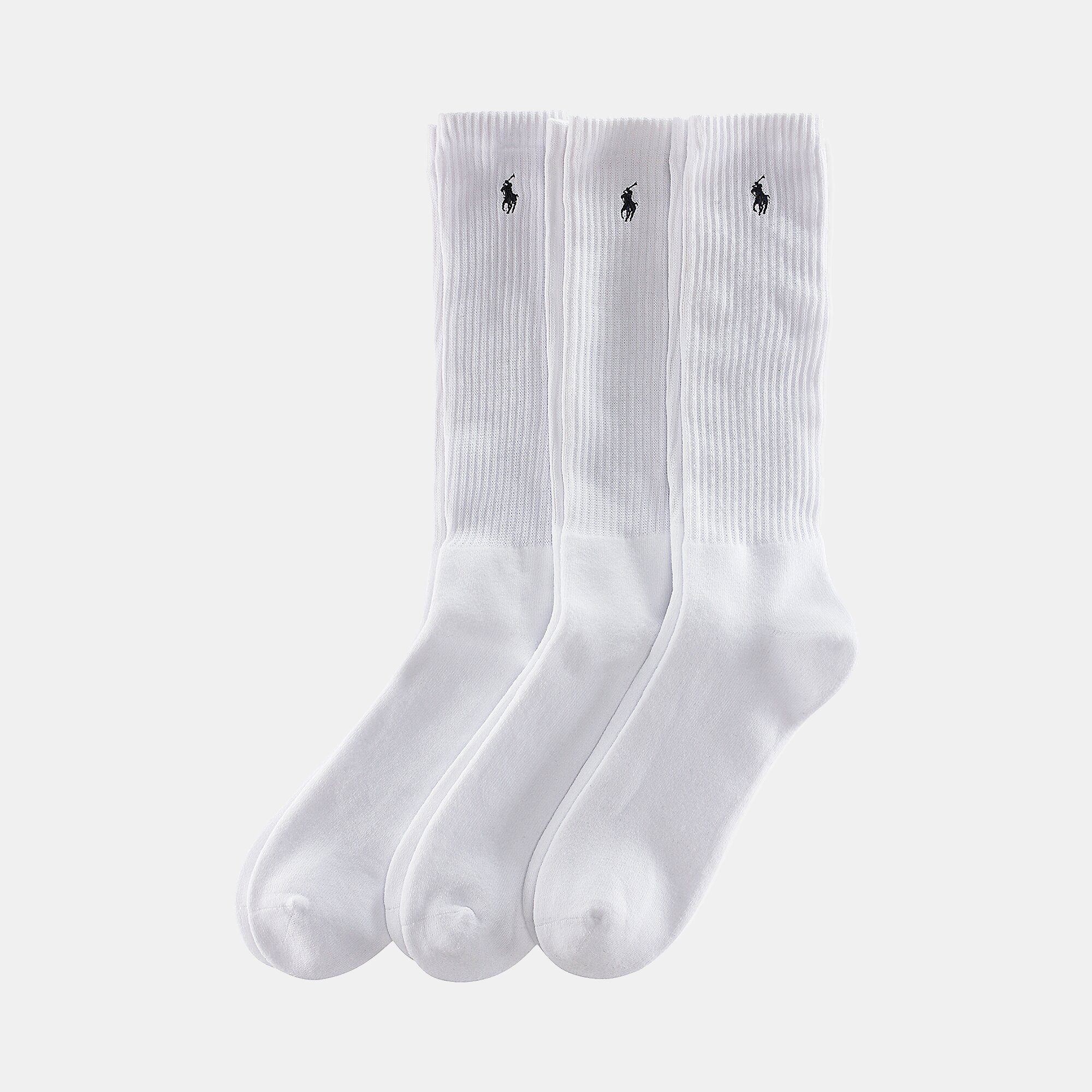 3 Pares de Meias Compridas Unissexo Branco-2