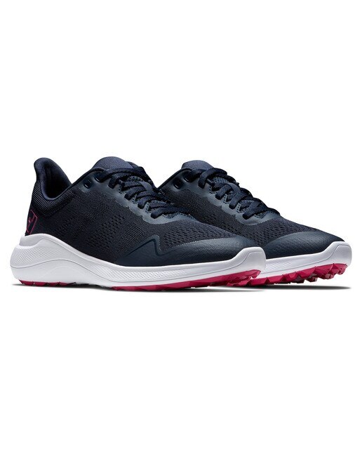 Sapatilhas de golfe de mulher FJ Flex Athletic Footjoy Azul-marinho / Branco-2