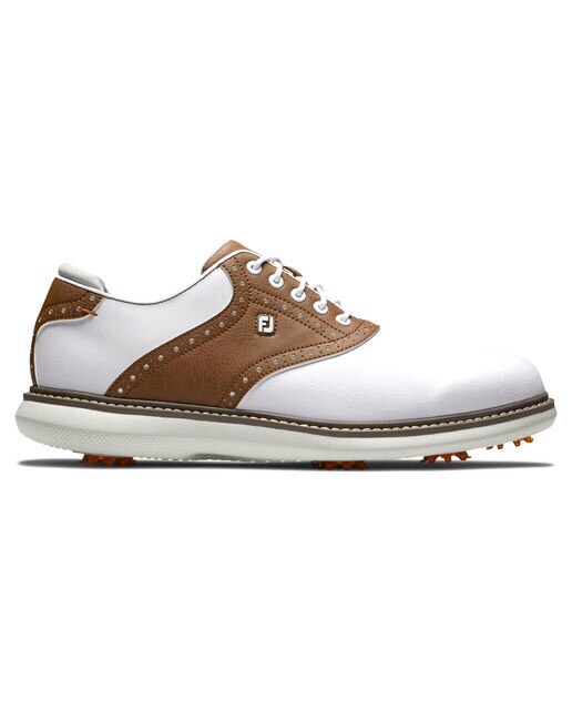 Sapatilhas de golfe de homem FJ Traditions Footjoy Branco / Laranja-1