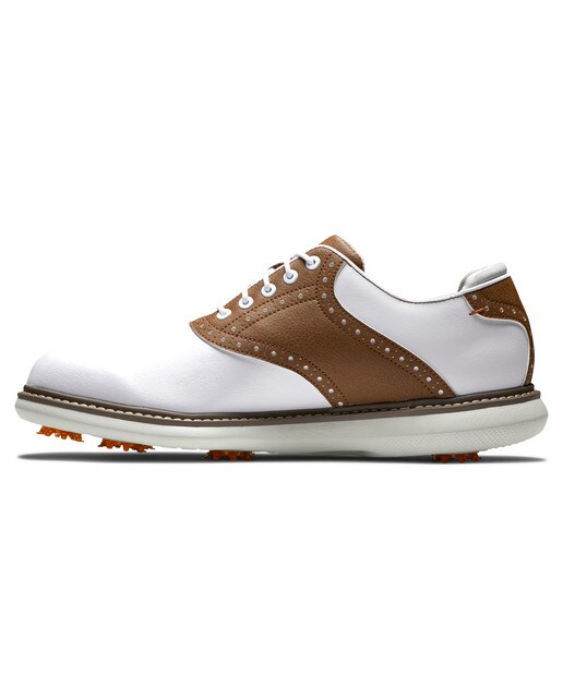 Sapatilhas de golfe de homem FJ Traditions Footjoy Branco / Laranja-4