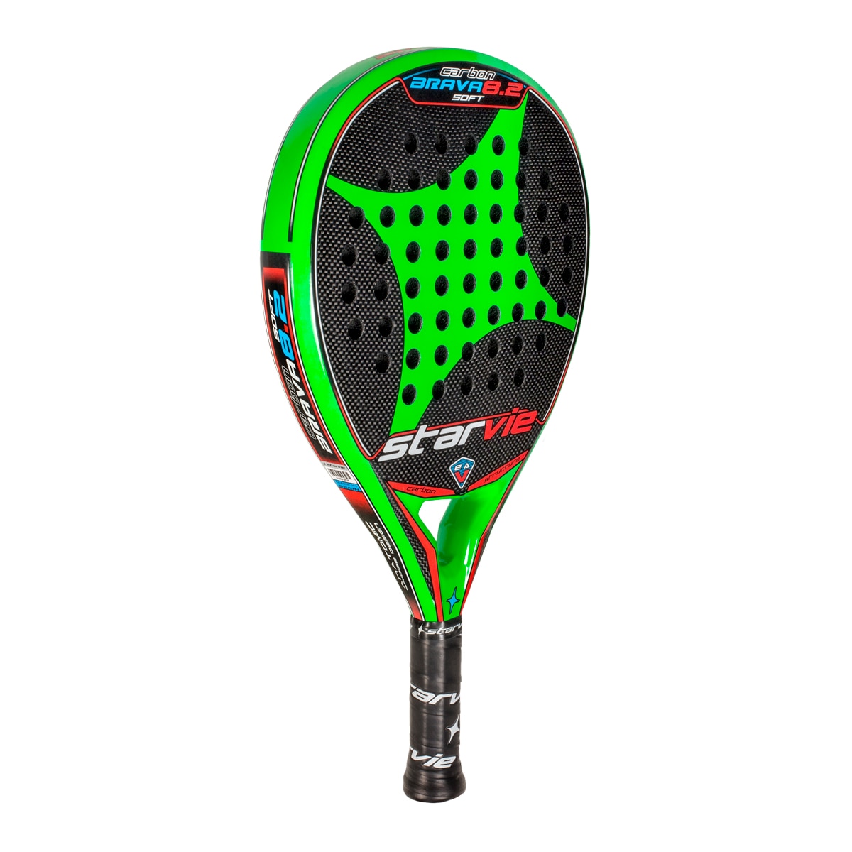 Raquete de padel Brava 8.2 Carbon Soft Starvie Verde / Preto-2