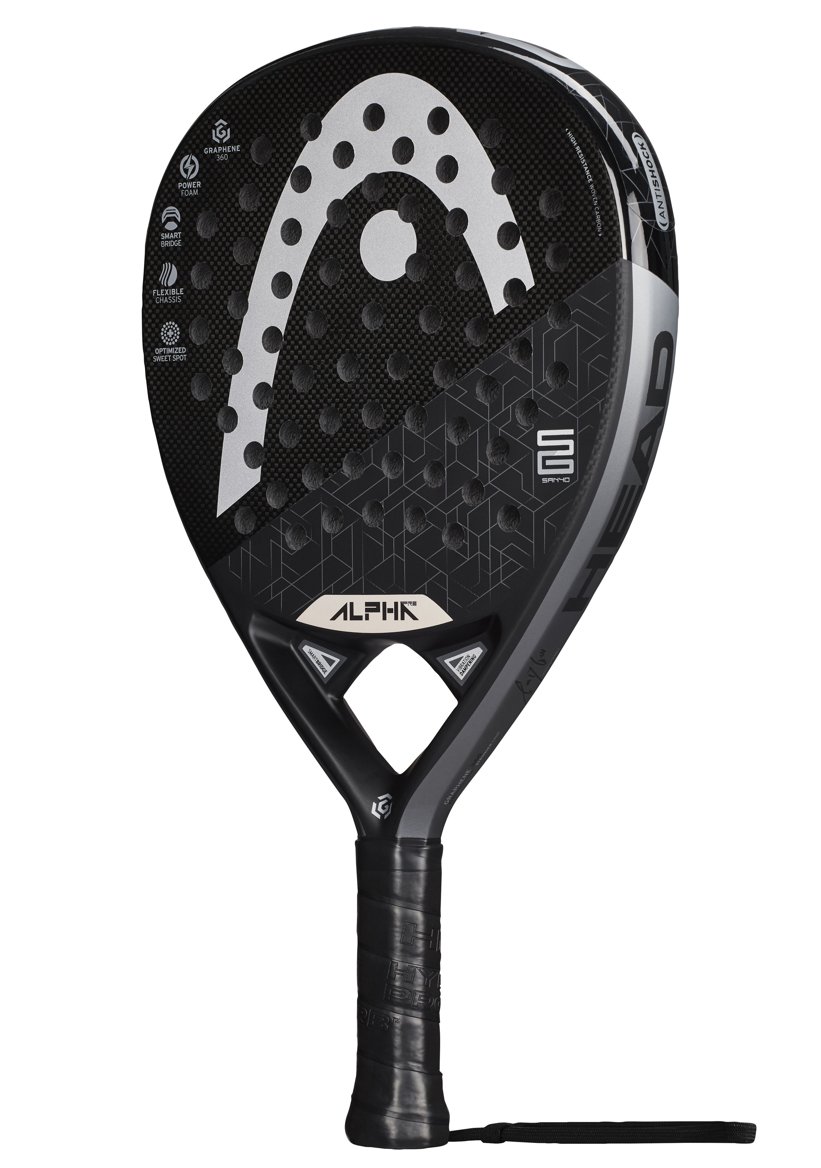 Raquete de pádel Graphene 360 Alpha Pro Head Preto / Prata-2