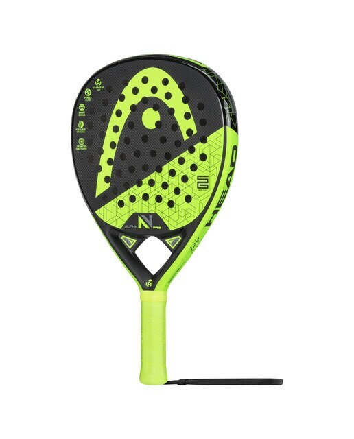 Pala de pádel Graphene 360 Alpha Pro V Head - Negro / Amarillo Negro / Amarillo-1