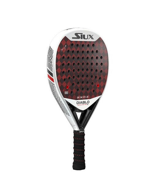 Raquete de Padel Diablo Revolution 3 Sanyo Pro Branco / Vermelho-3