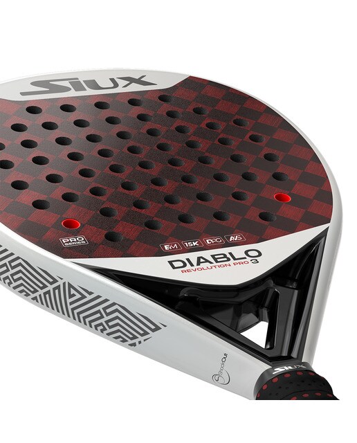 Raquete de Padel Diablo Revolution 3 Sanyo Pro Branco / Vermelho-4