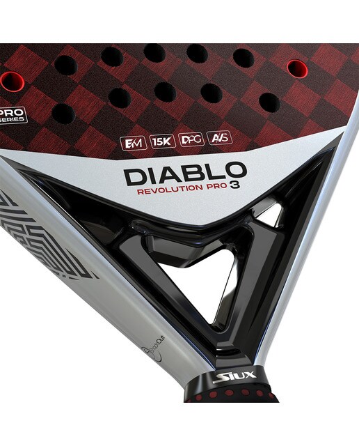 Raquete de Padel Diablo Revolution 3 Sanyo Pro Branco / Vermelho-6