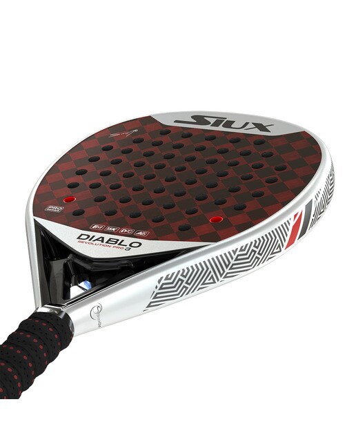 Raquete de Padel Diablo Revolution 3 Sanyo Pro Branco / Vermelho-10