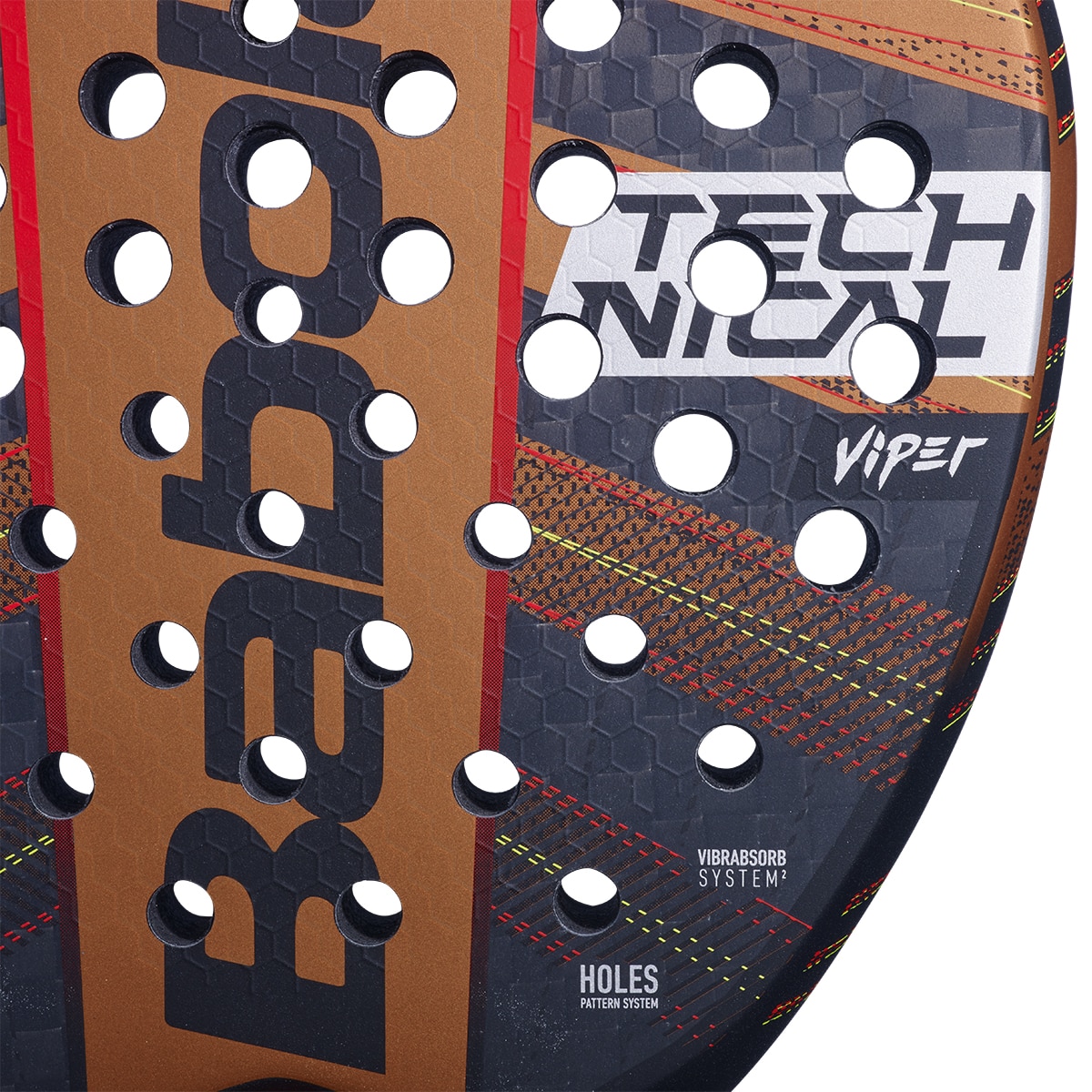 Raquete de Padel Technical Viper Vermelho / Preto-5
