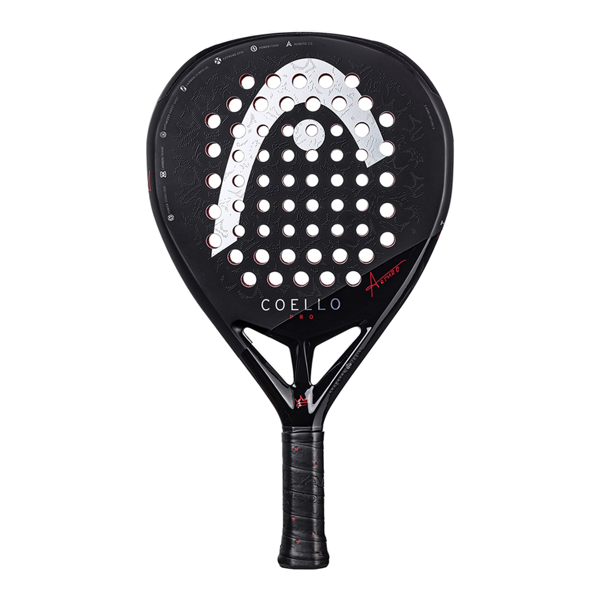Raquete de Padel Coello Pro 2025 Preto / Vermelho-1