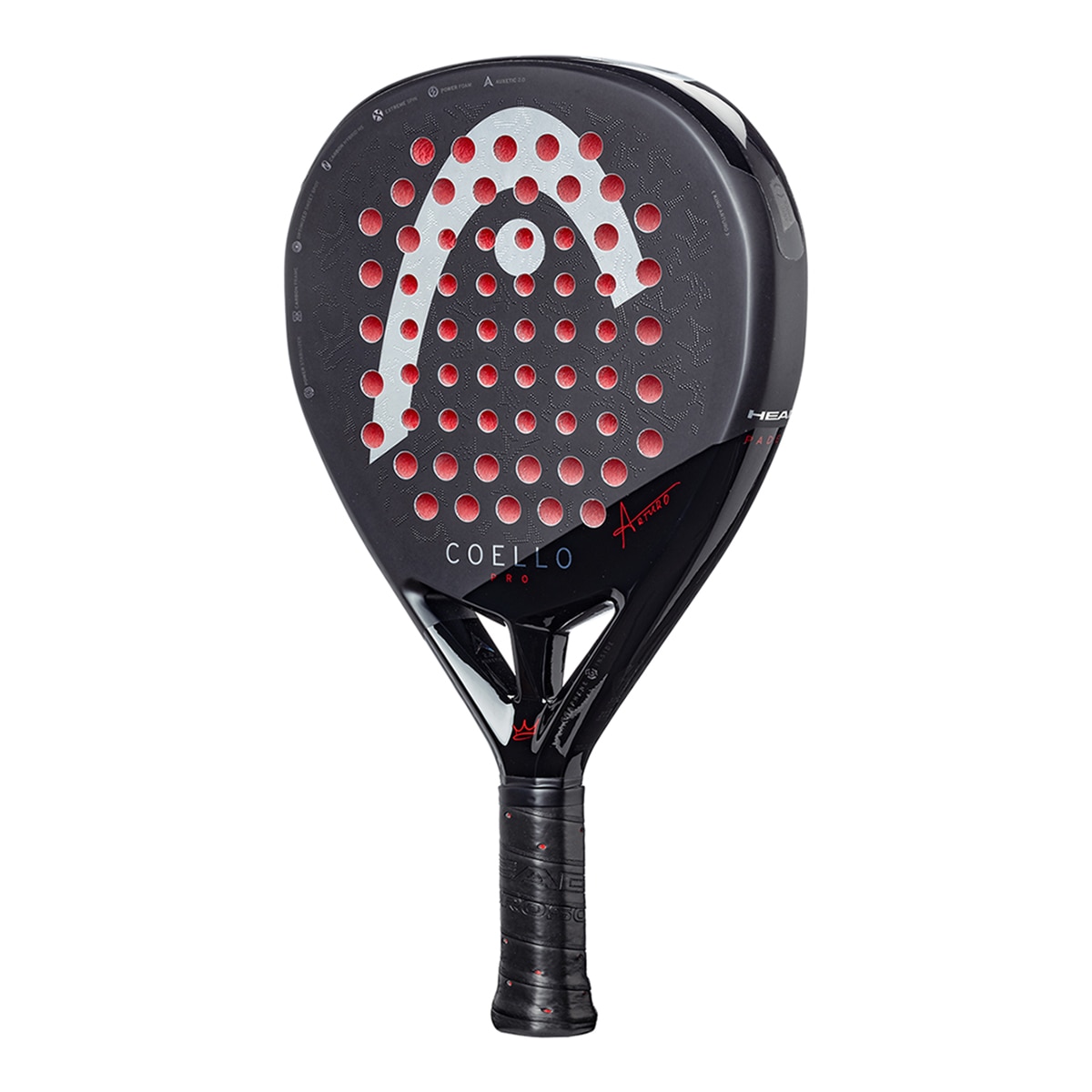 Raquete de Padel Coello Pro 2025 Preto / Vermelho-2