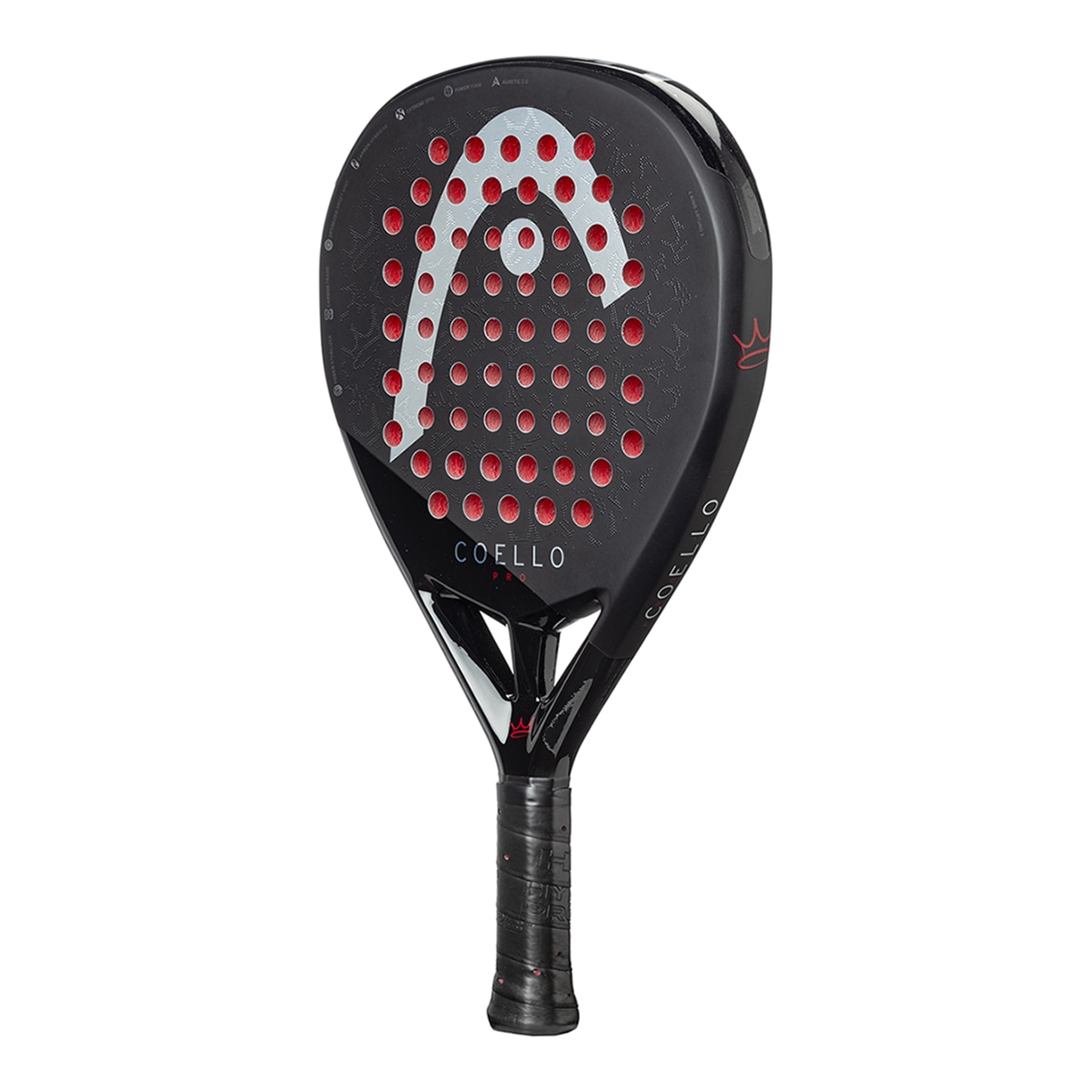 Raquete de Padel Coello Pro 2025 Preto / Vermelho-3