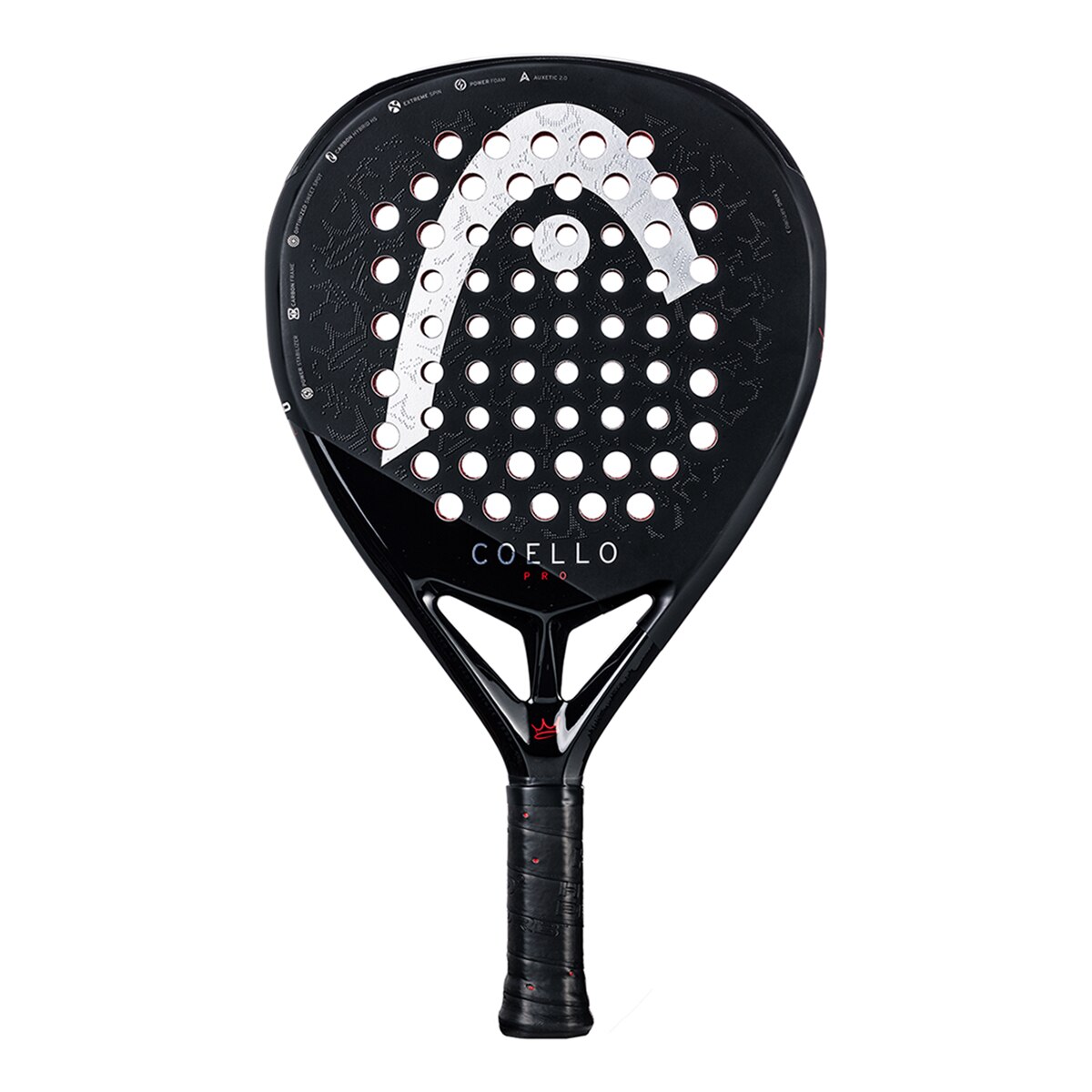 Raquete de Padel Coello Pro 2025 Preto / Vermelho-4