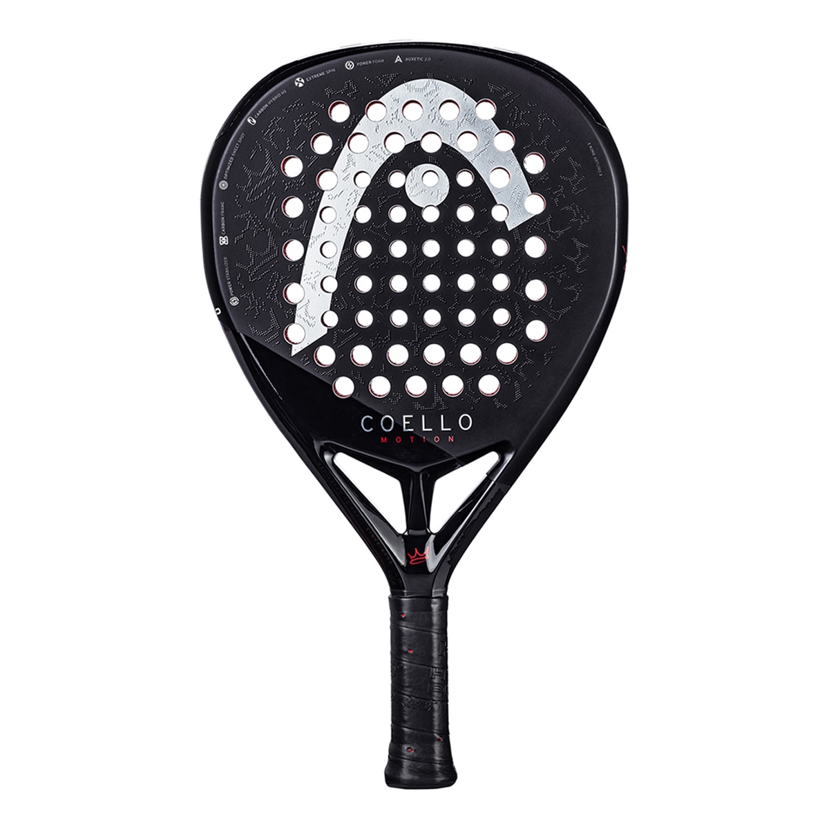 Raquete de Padel Coello Motion 2025 Preto / Vermelho-2