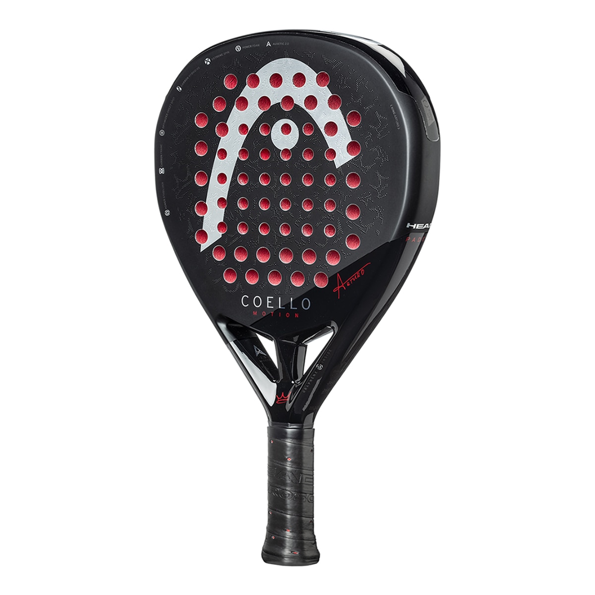 Raquete de Padel Coello Motion 2025 Preto / Vermelho-3