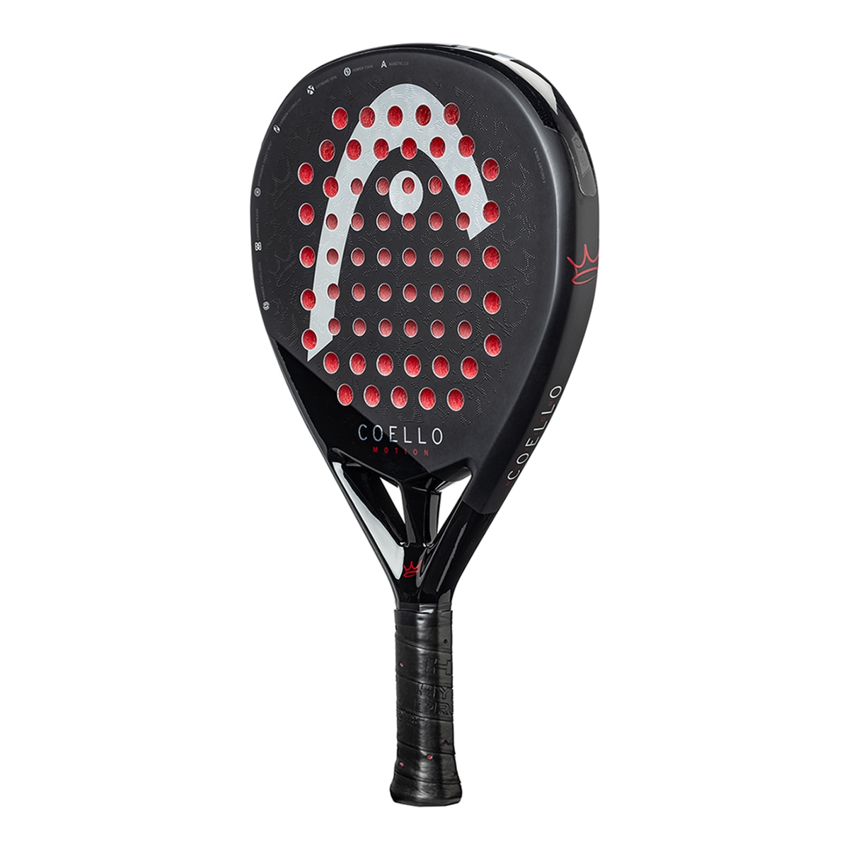Raquete de Padel Coello Motion 2025 Preto / Vermelho-4