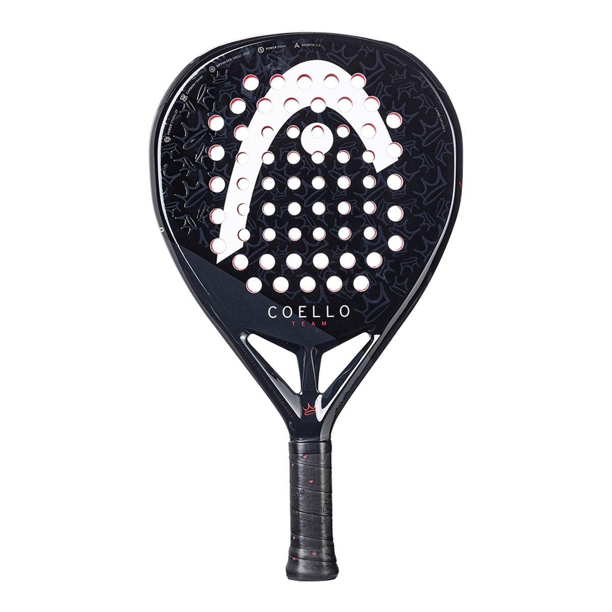 Raquete de Padel Coello Team 2025 Preto / Vermelho-2