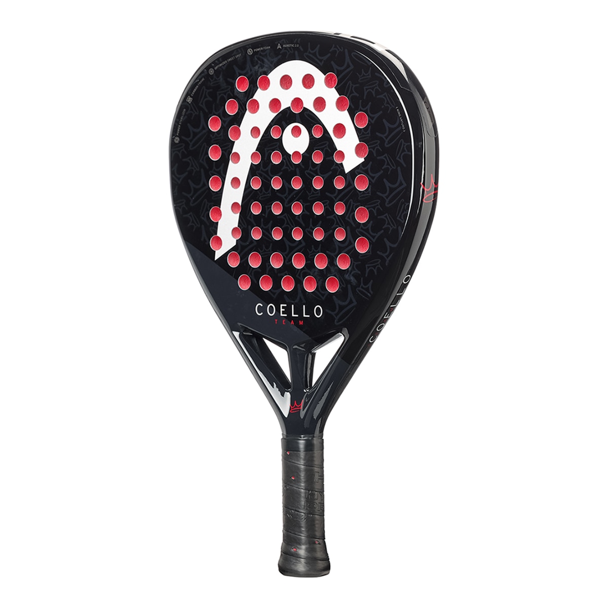 Raquete de Padel Coello Team 2025 Preto / Vermelho-4