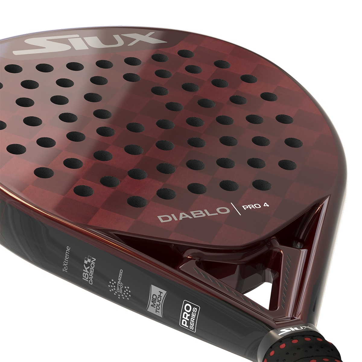 Raquete de Padel Diablo Pro 4 Preto / Vermelho-4