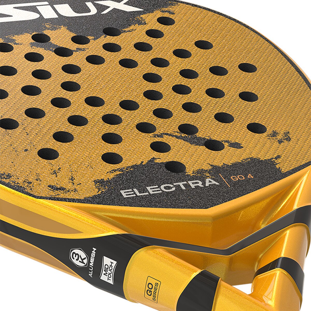 Pala De Pádel Electra Go 4 Siux - Negro / Amarillo Negro / Amarillo-9