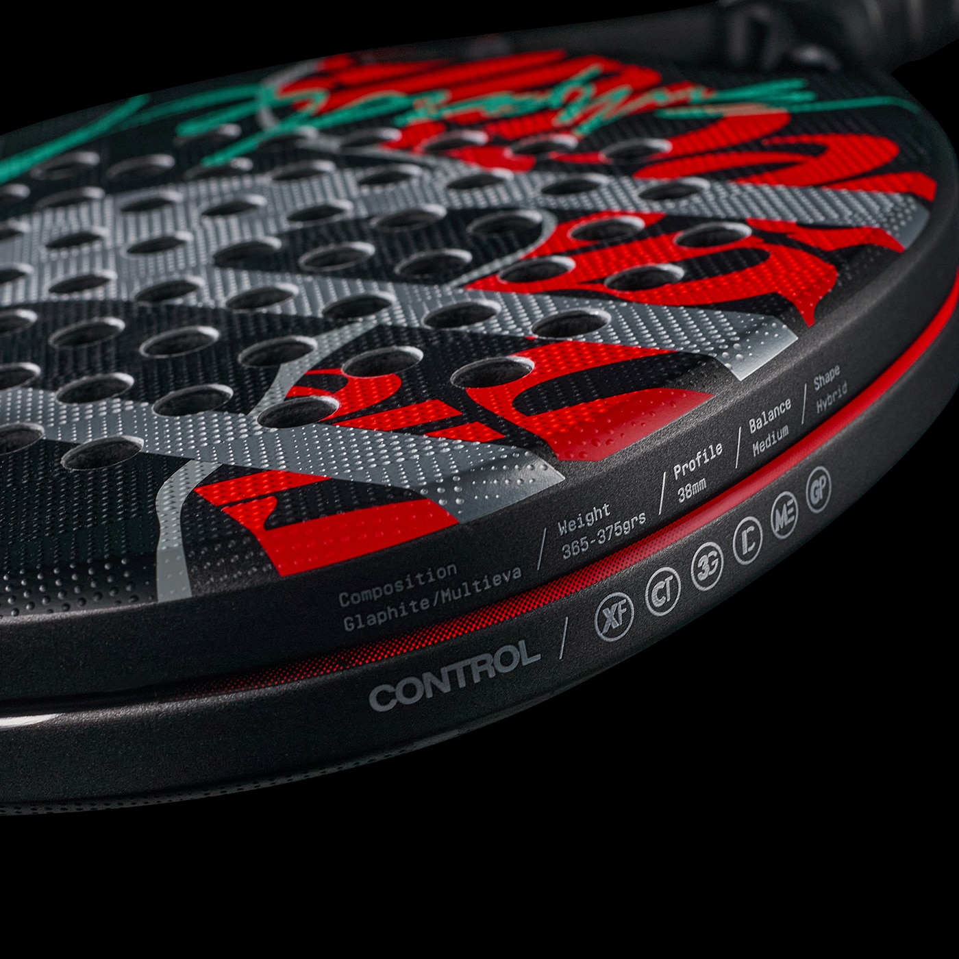 Raquete de Padel Ionic Control 26 Preto-6