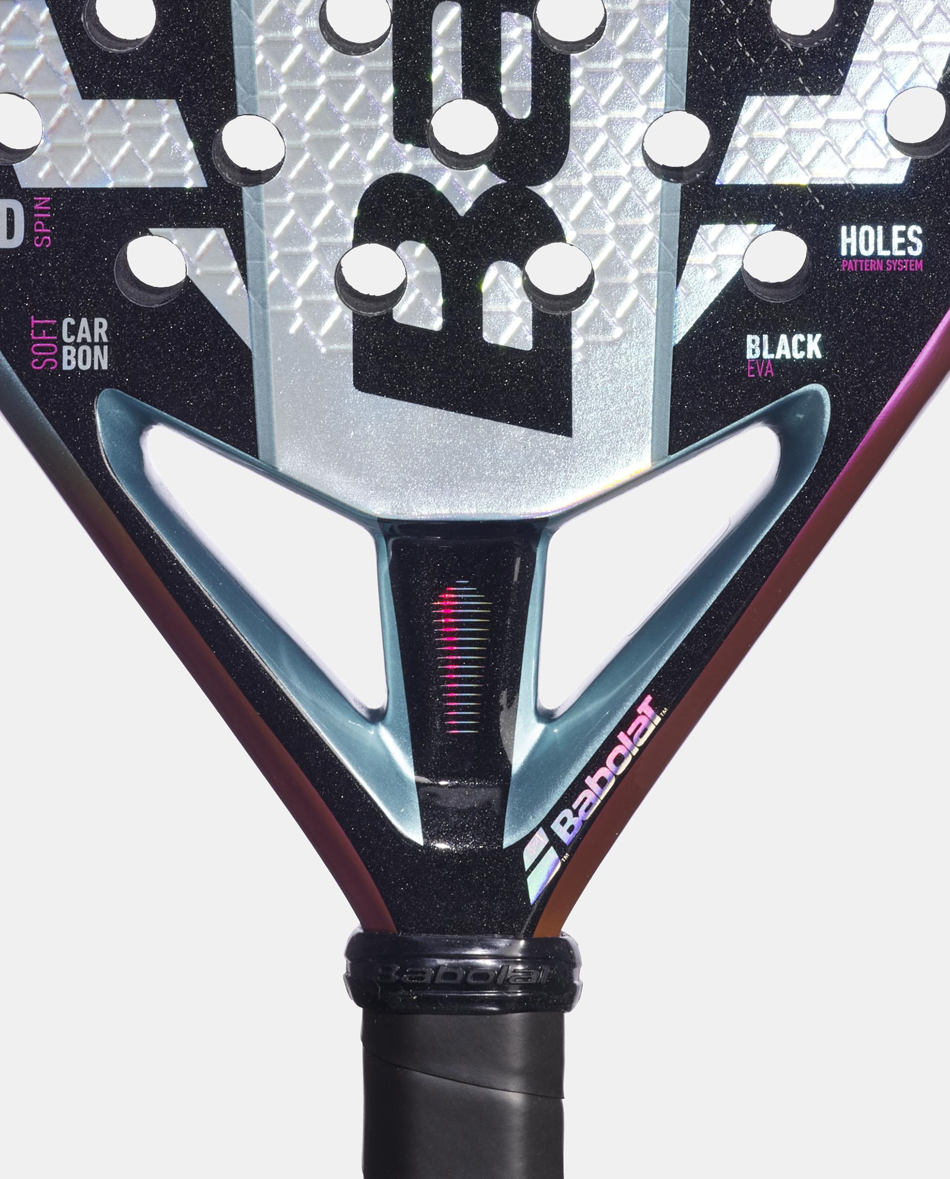 Pala de pádel VIPER SOFT JUAN LEBRON 3.1 Babolat - Negro / Morado Negro / Morado-4