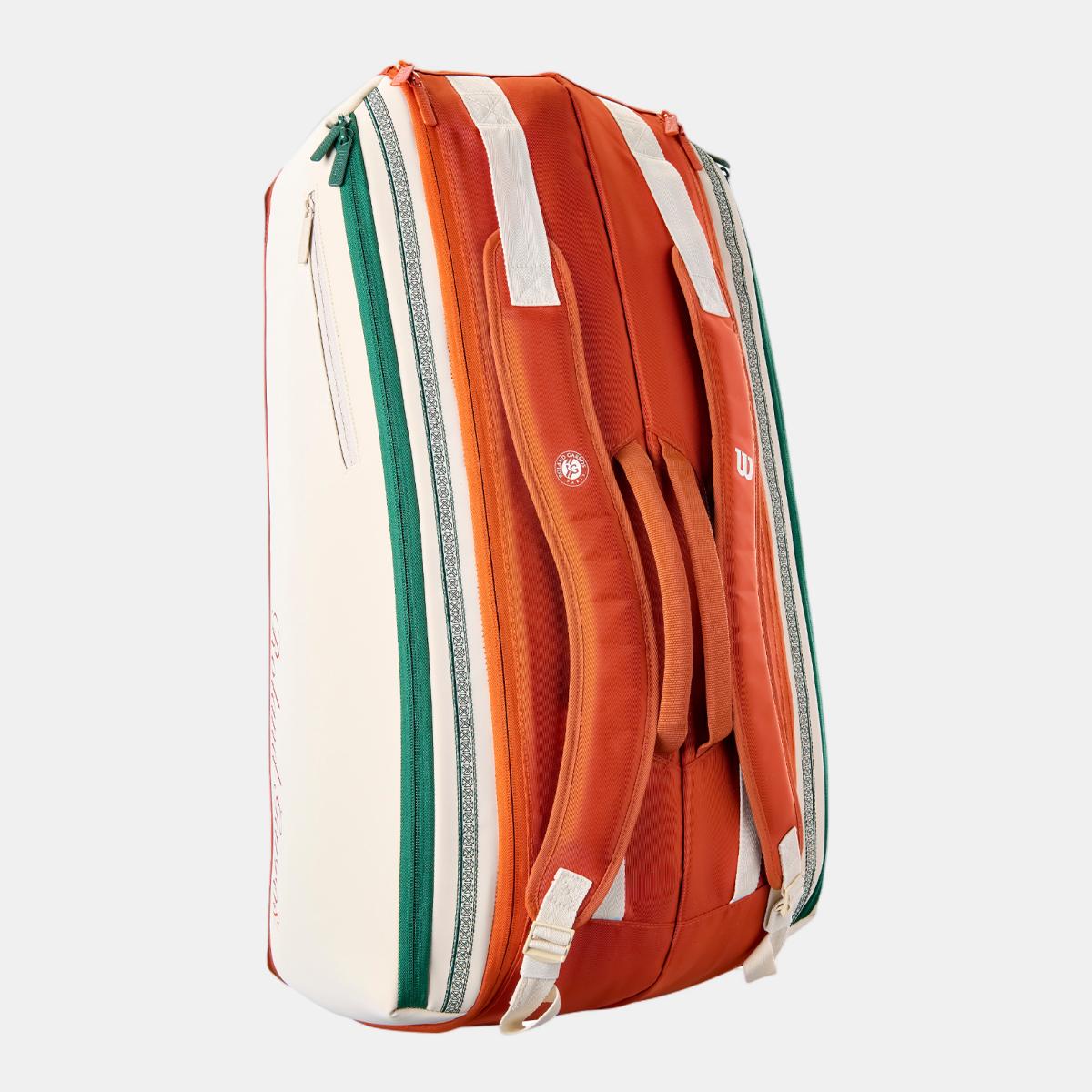 Bolsa de Ténis Roland Garros 9 Raquetes Wilson Bege / Verde-2