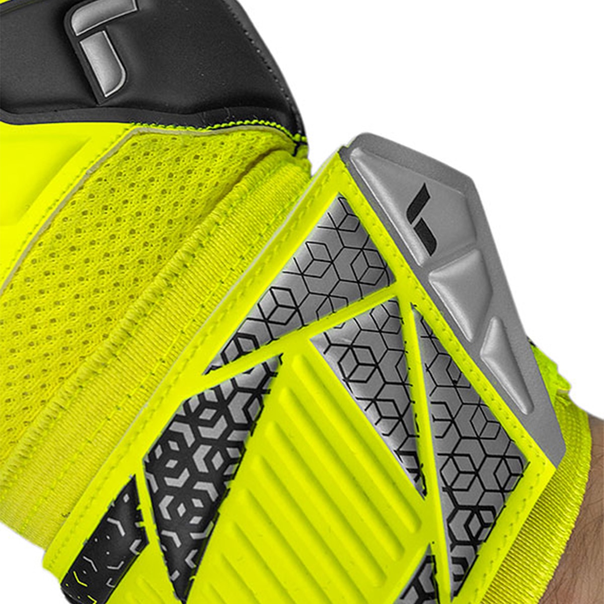 Luvas de Guarda-Redes de Adulto Attrakt Solid Amarelo / Cinzento-4