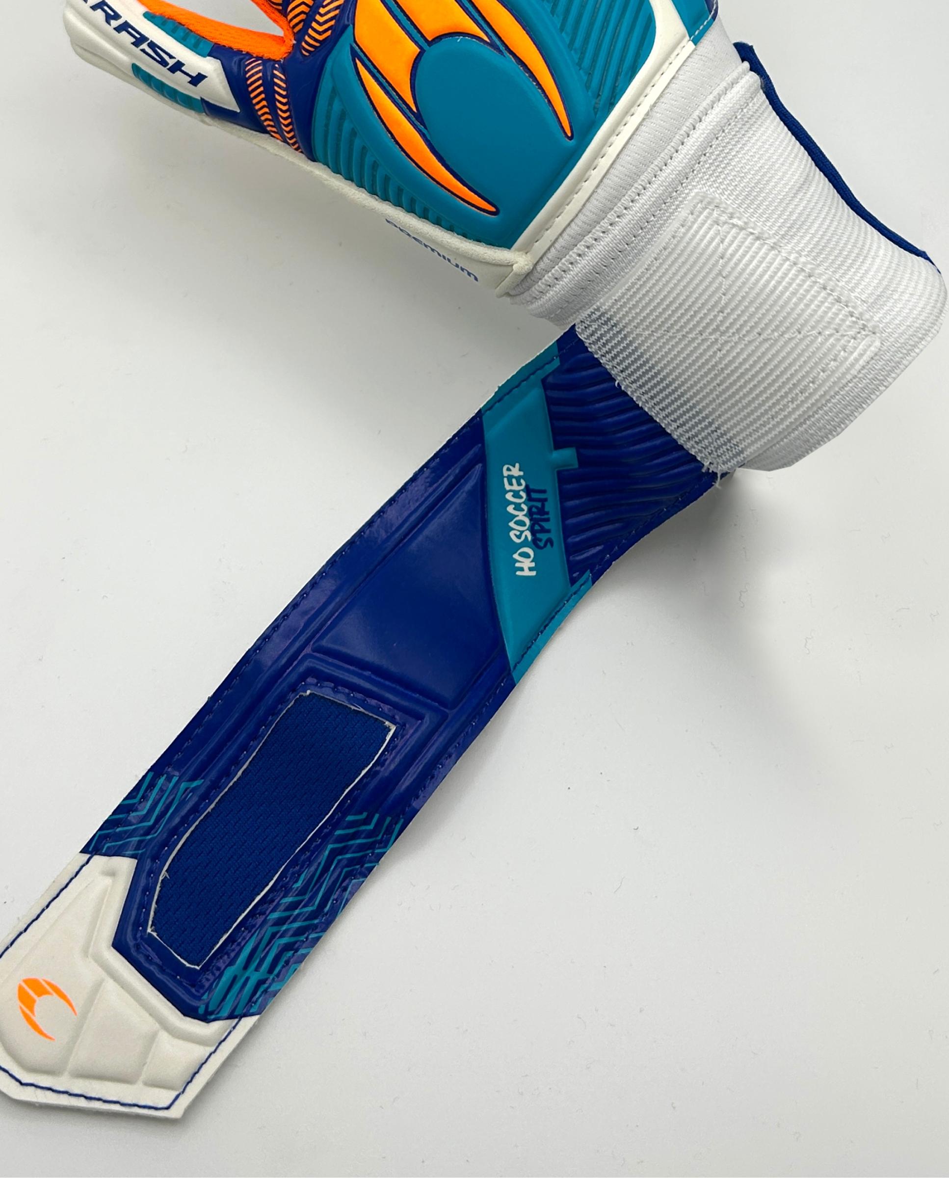 Guantes de portero de Niño KRASH PREMIUM Ho Soccer - Blanco / Azul Blanco / Azul-4