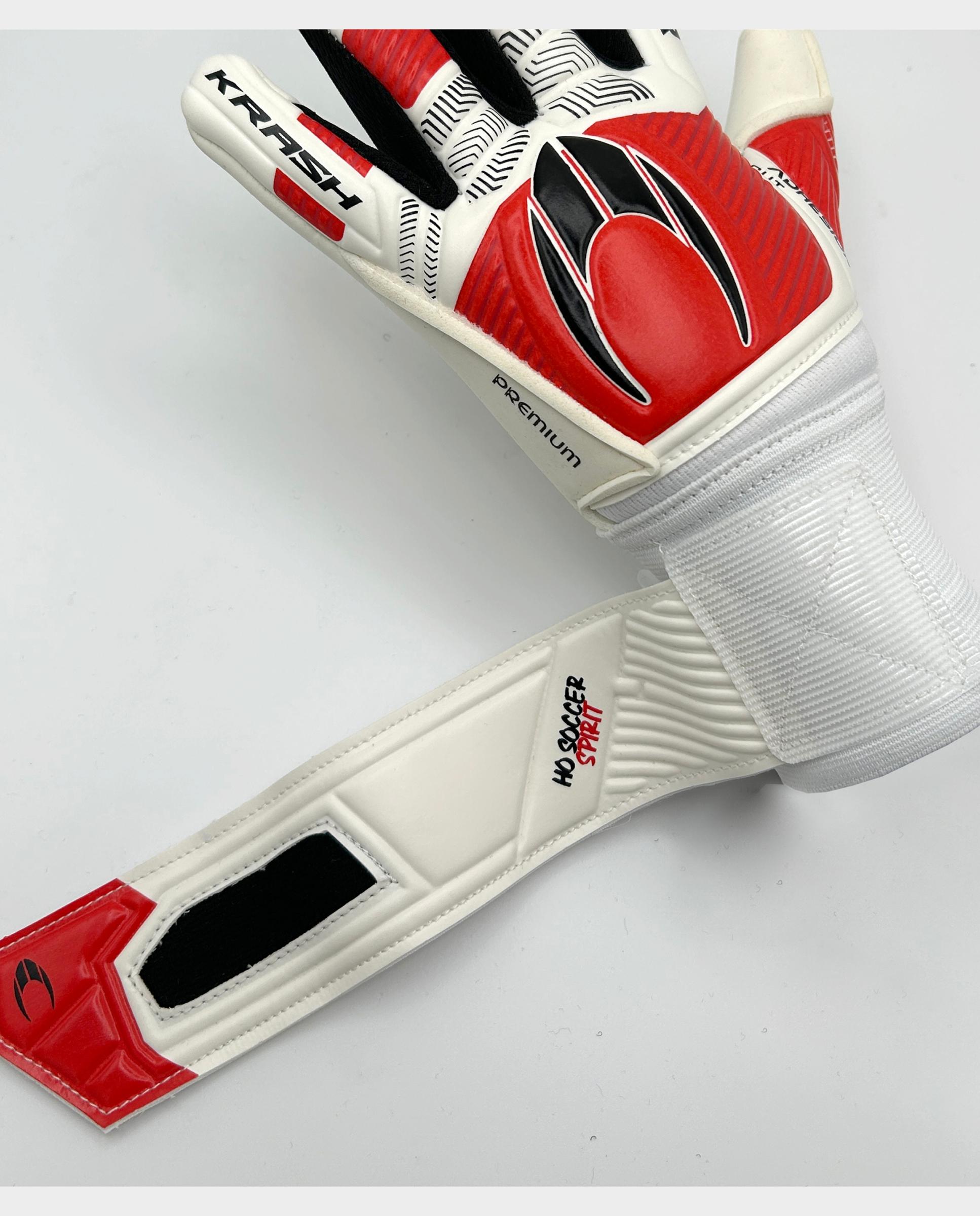 Guantes de portero de Adulto KRASH PREMIUM Ho Soccer - Blanco / Rojo Blanco / Rojo-4