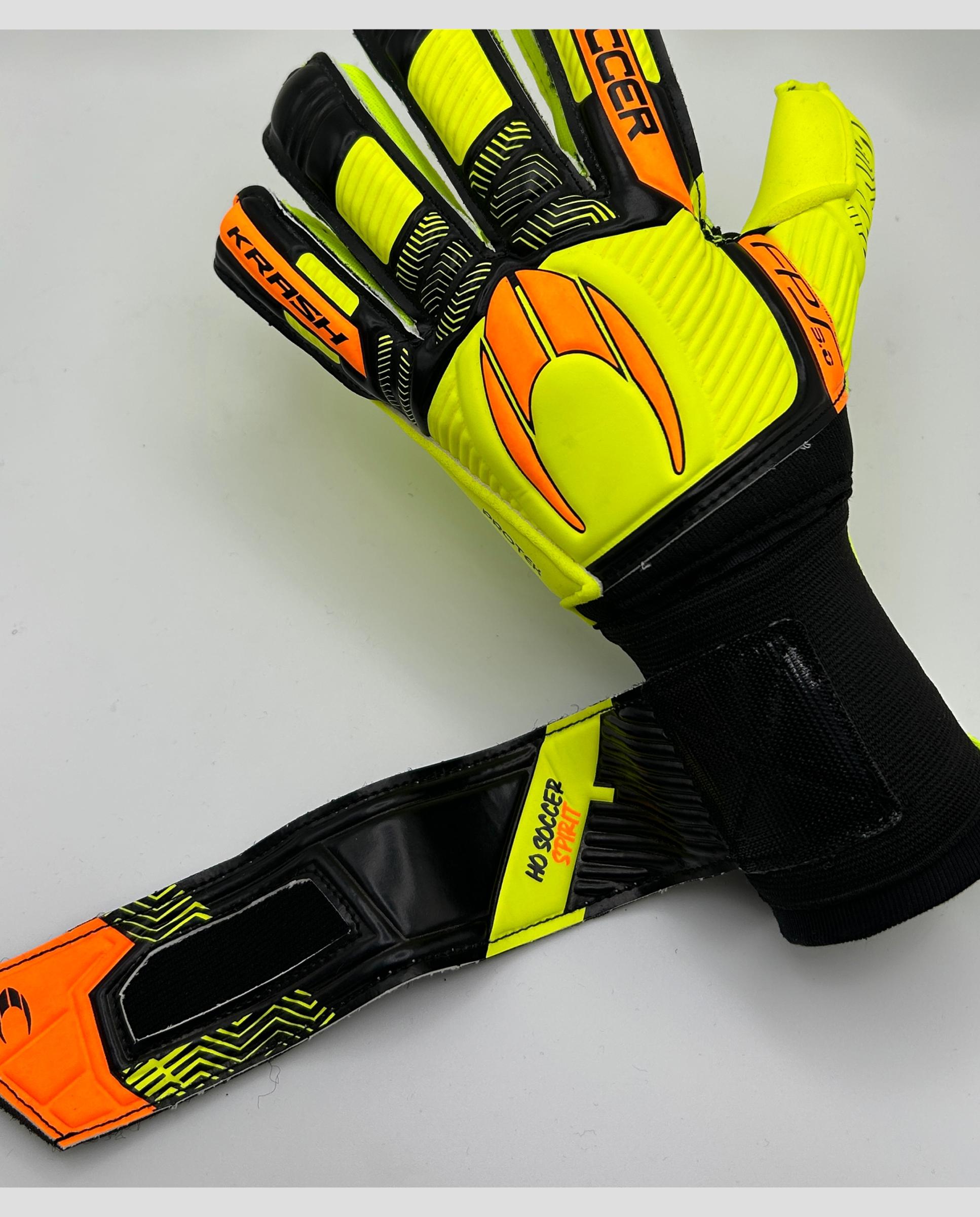 Guantes de portero de Adulto KRASH PROTEK Ho Soccer - Negro / Naranja Negro / Naranja-6