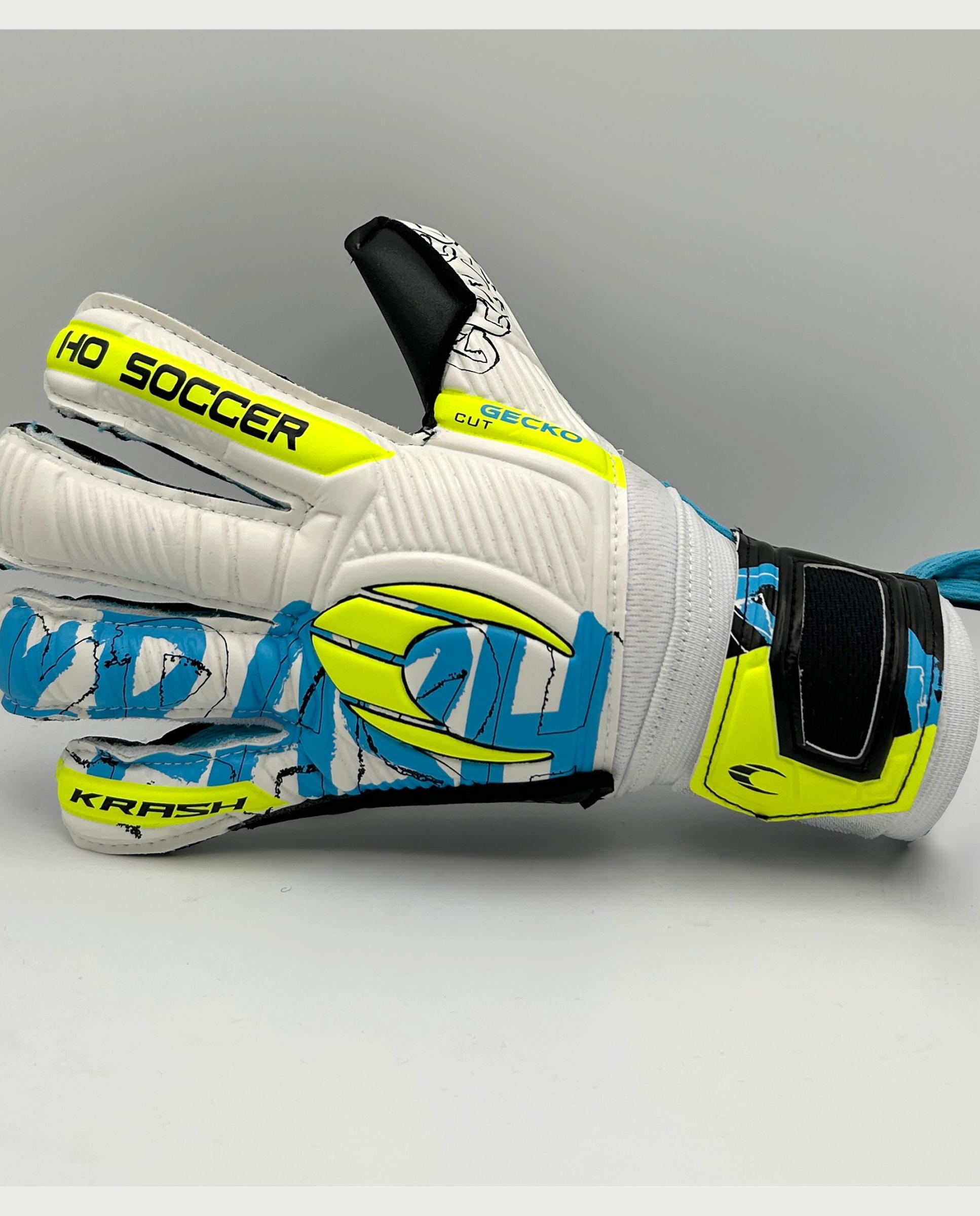 Guantes de portero de Adulto KRASH GECKO Ho Soccer - Blanco / Azul Blanco / Azul-2