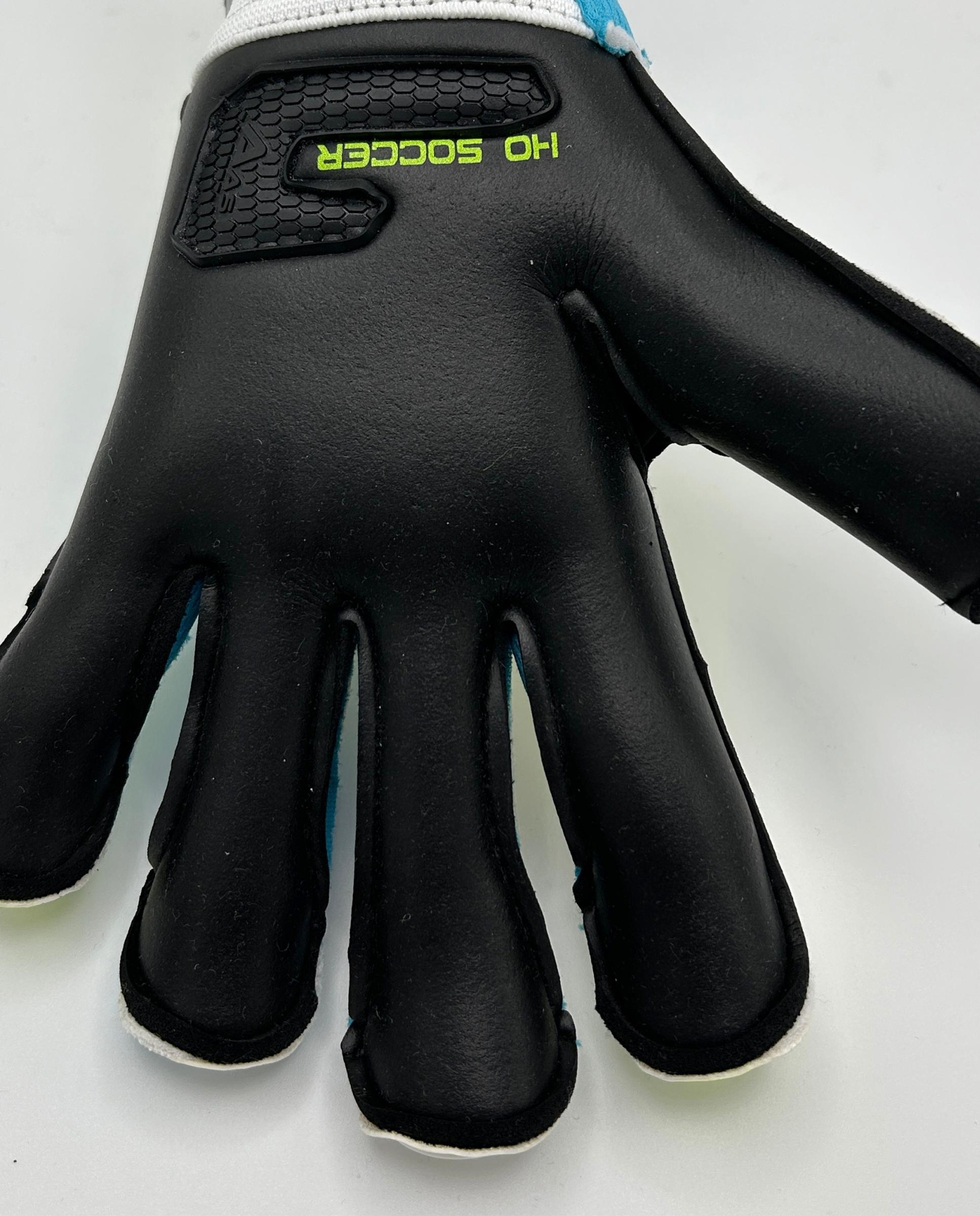 Guantes de portero de Adulto KRASH GECKO Ho Soccer - Blanco / Azul Blanco / Azul-3